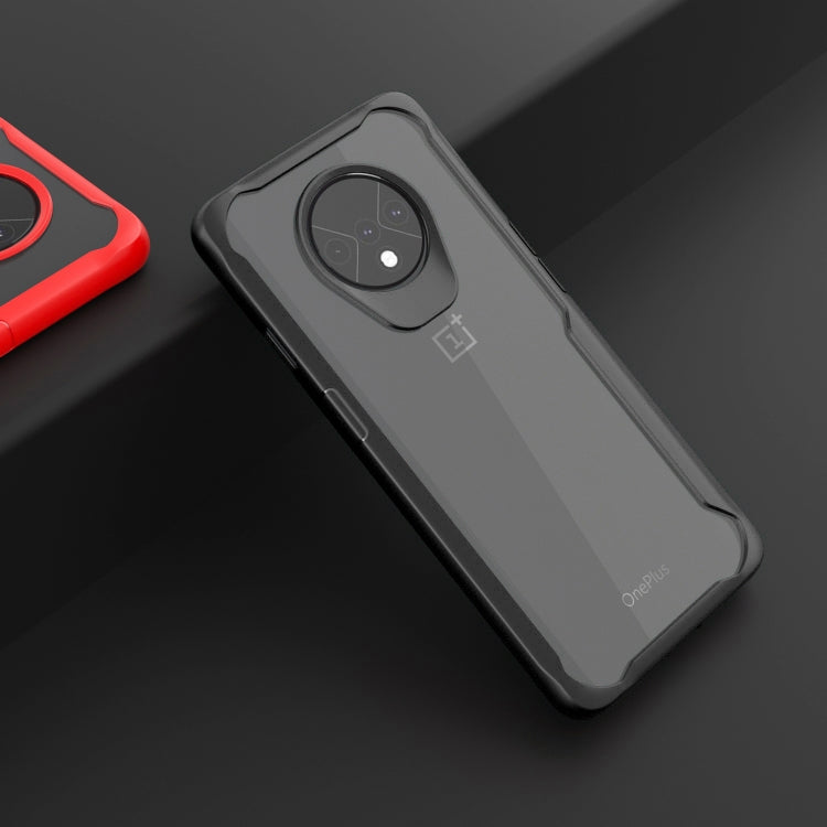 For OnePlus 7T Transparent PC + TPU Full Coverage Shockproof Protective Case