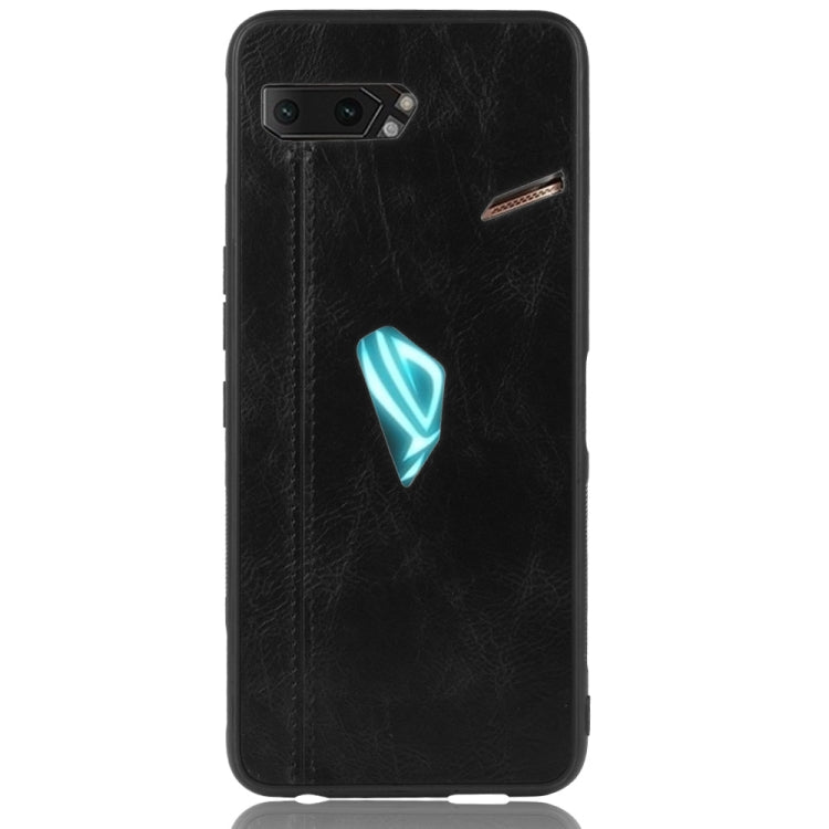 For Asus ROG Phone II ZS660KL Shockproof Sewing Cow Pattern Skin PC + PU + TPU Case