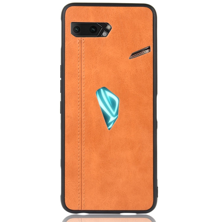 For Asus ROG Phone II ZS660KL Shockproof Sewing Cow Pattern Skin PC + PU + TPU Case