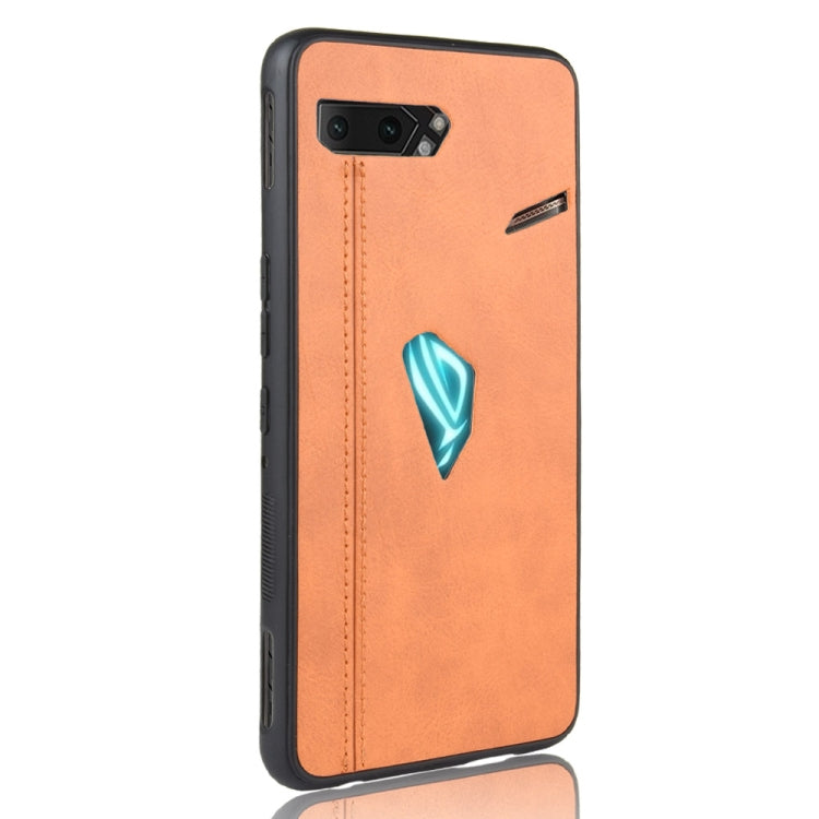 For Asus ROG Phone II ZS660KL Shockproof Sewing Cow Pattern Skin PC + PU + TPU Case