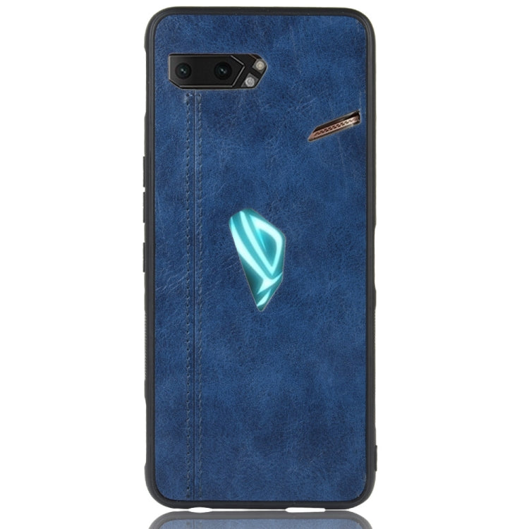For Asus ROG Phone II ZS660KL Shockproof Sewing Cow Pattern Skin PC + PU + TPU Case