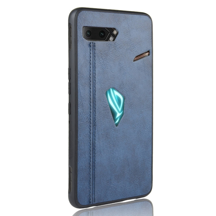 For Asus ROG Phone II ZS660KL Shockproof Sewing Cow Pattern Skin PC + PU + TPU Case