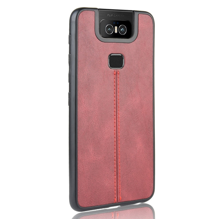 For Asus Zenfone 6 ZS630KL Shockproof Sewing Cow Pattern Skin PC + PU + TPU Case