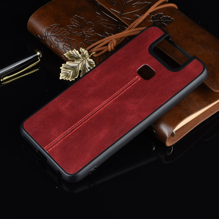 For Asus Zenfone 6 ZS630KL Shockproof Sewing Cow Pattern Skin PC + PU + TPU Case