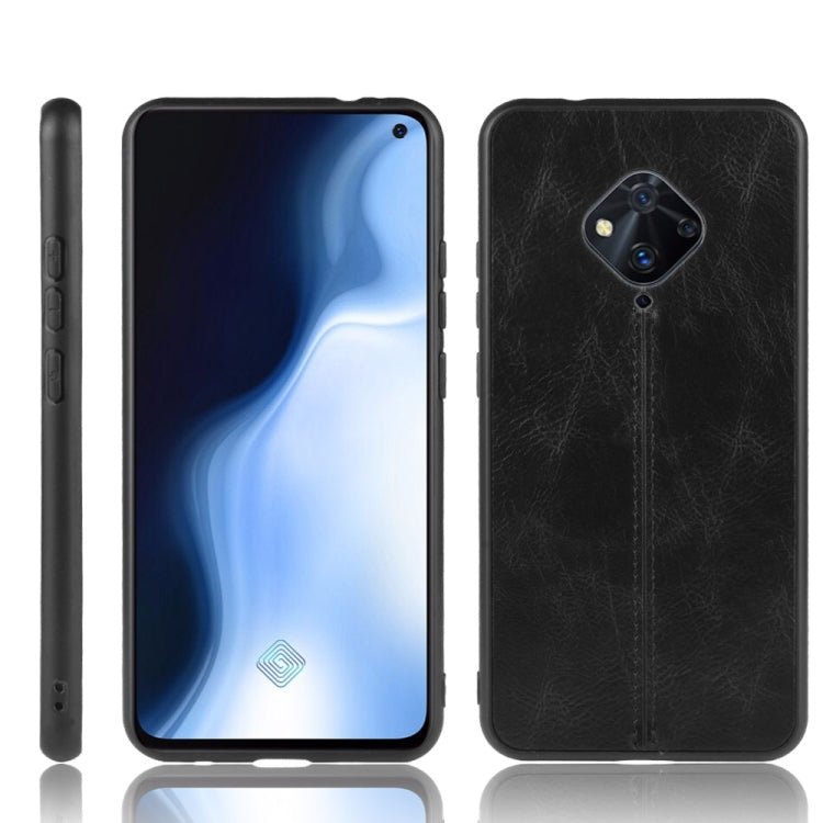 For Vivo V17 / S1 Pro International Edition Shockproof Sewing Cow Pattern Skin PC + PU + TPU Case