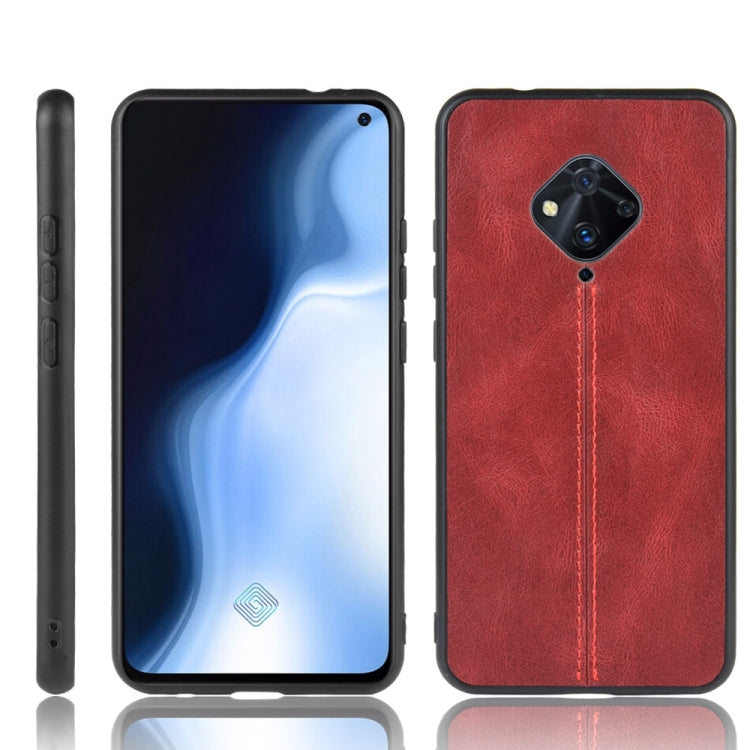 For Vivo V17 / S1 Pro International Edition Shockproof Sewing Cow Pattern Skin PC + PU + TPU Case