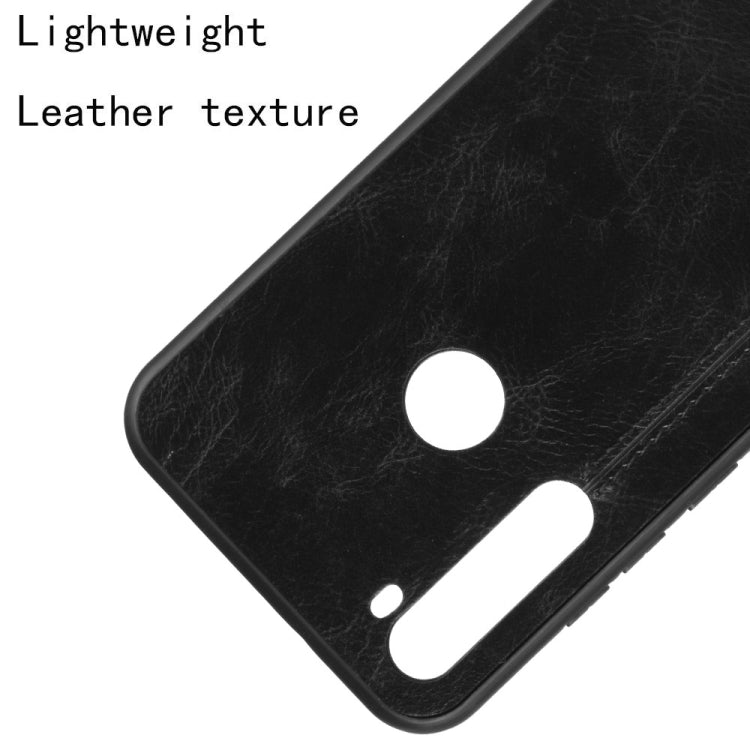 For Xiaomi Redmi Note 8 Shockproof Sewing Cow Pattern Skin PC + PU + TPU Case