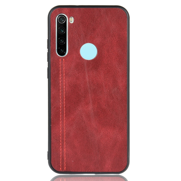 For Xiaomi Redmi Note 8 Shockproof Sewing Cow Pattern Skin PC + PU + TPU Case