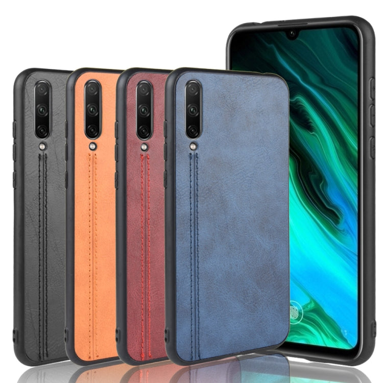 For Huawei Honor 20 Lite Shockproof Sewing Cow Pattern Skin PC + PU + TPU Case