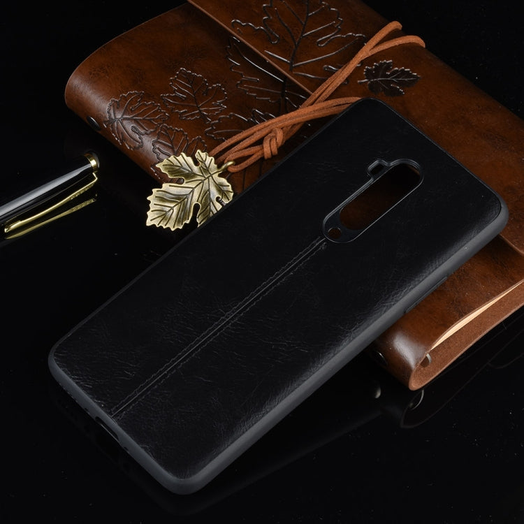 For OnePlus 7T Pro Shockproof Sewing Cow Pattern Skin PC + PU + TPU Case