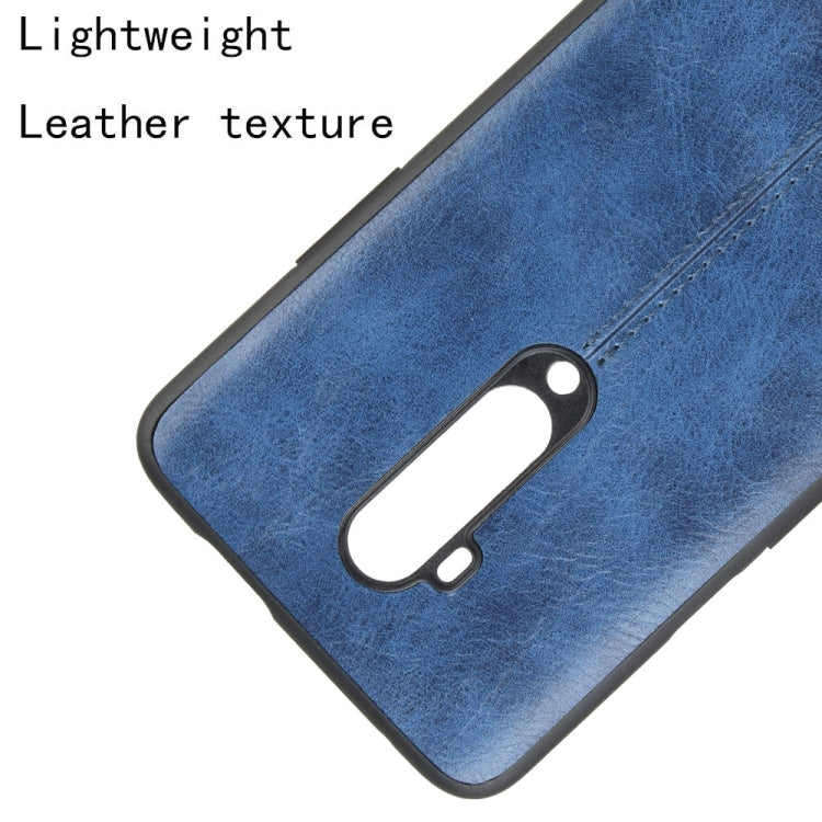 For OnePlus 7T Pro Shockproof Sewing Cow Pattern Skin PC + PU + TPU Case