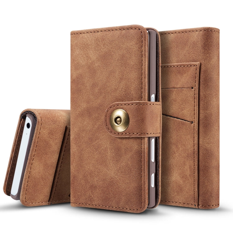 For?Sony Xperia X Compact ?Retro?Magnetic?Detachable?Horizontal?Flip?Leather?Case,  ?with?Card?Slots?&?Wallet?&?Photo?Frame