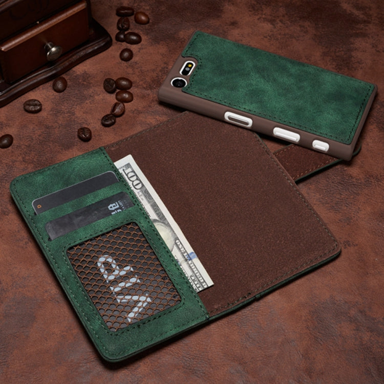 For?Sony Xperia X Compact ?Retro?Magnetic?Detachable?Horizontal?Flip?Leather?Case,  ?with?Card?Slots?&?Wallet?&?Photo?Frame