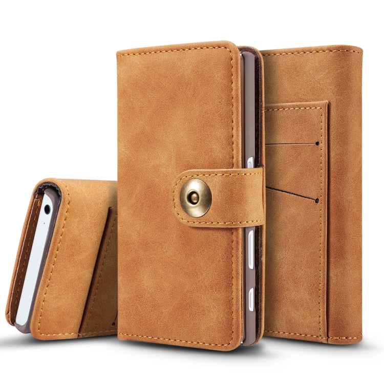 For?Sony Xperia X Compact ?Retro?Magnetic?Detachable?Horizontal?Flip?Leather?Case,  ?with?Card?Slots?&?Wallet?&?Photo?Frame