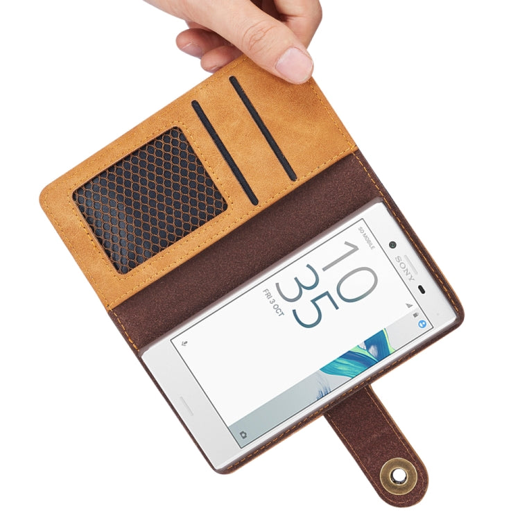 For?Sony Xperia X Compact ?Retro?Magnetic?Detachable?Horizontal?Flip?Leather?Case,  ?with?Card?Slots?&?Wallet?&?Photo?Frame