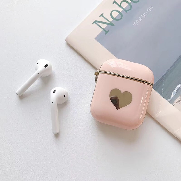 For Apple AirPods 1/2 Generation Universal Electroplating Love Bluetooth Headphone Protective Case