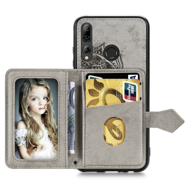 For Huawei Honor 9X Mandala Embossed Magnetic Cloth PU + TPU + PC Case with Holder & Card Slots & Wallet & Photo Frame & Strap