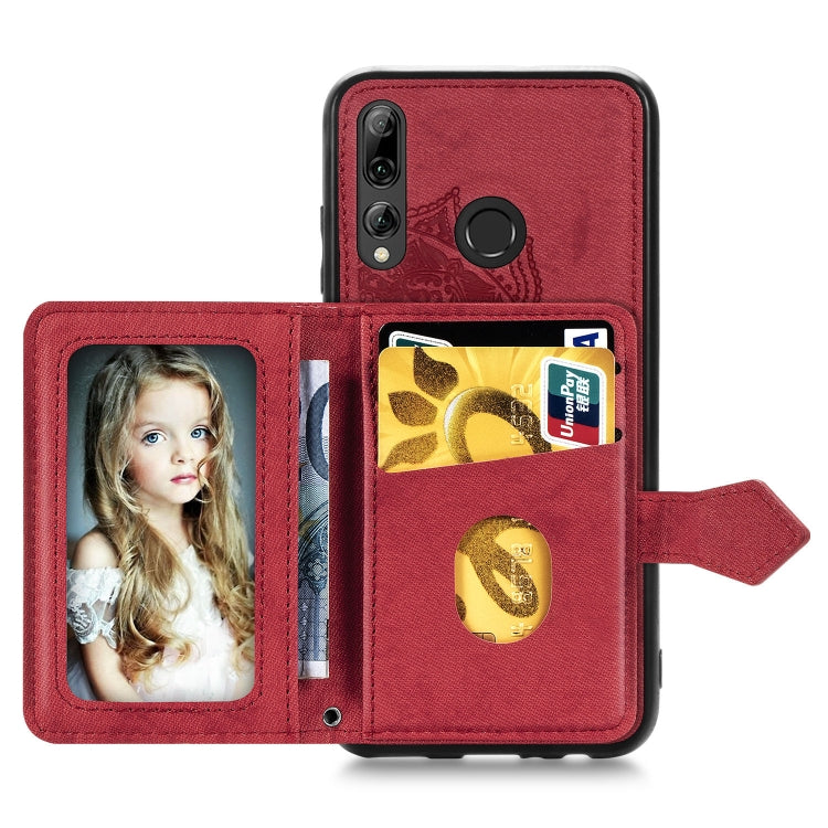For Huawei Enjoy 9S Mandala Embossed Magnetic Cloth PU + TPU + PC Case with Holder & Card Slots & Wallet & Photo Frame & Strap
