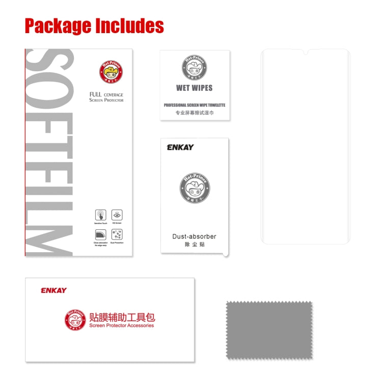 For  Xiaomi Mi CC9 Pro / Xiaomi Mi Note 10 Global ENKAY Hat-prince 3D Full Screen PET Curved Hot Bending HD Screen Protector Film