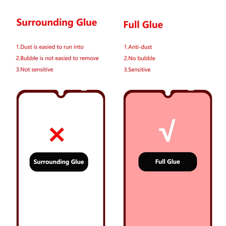 For REDMI Note 8T 2 PCS ENKAY Hat-prince Full Glue 0.26mm 9H 2.5D Tempered Glass Full Coverage Film