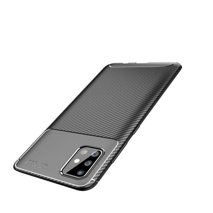 For Galaxy A51 Beetle Series Carbon Fiber Texture Shockproof TPU Case