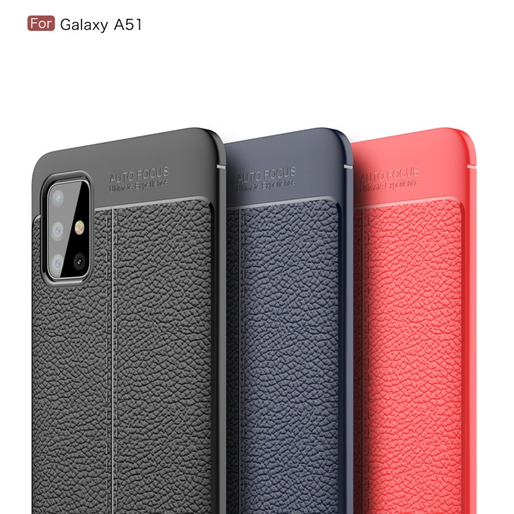 For Galaxy A51 Litchi Texture TPU Shockproof Case