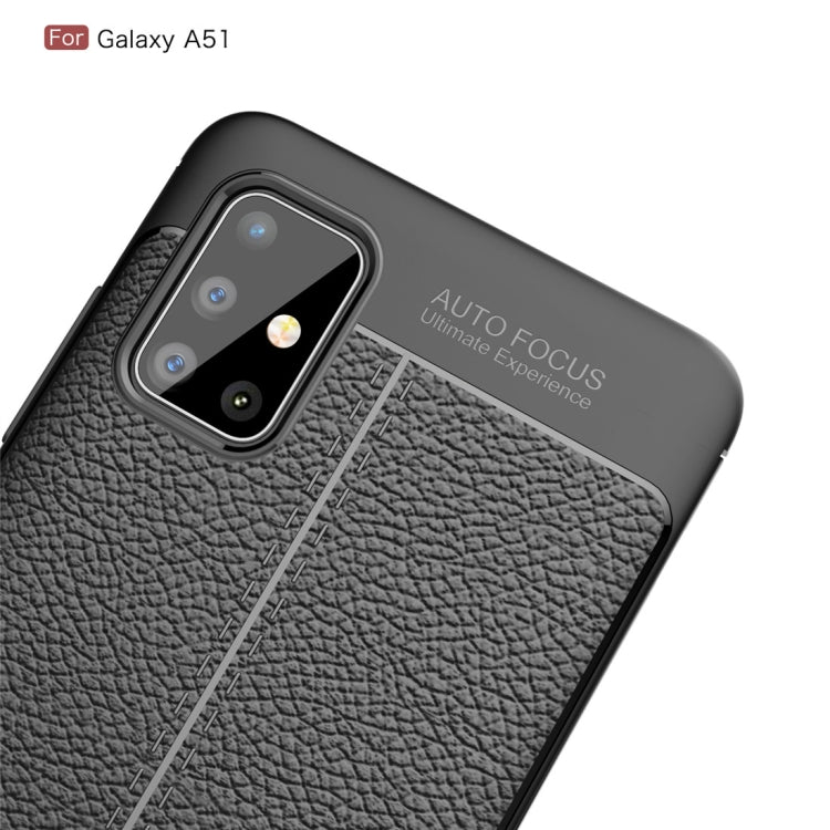 For Galaxy A51 Litchi Texture TPU Shockproof Case