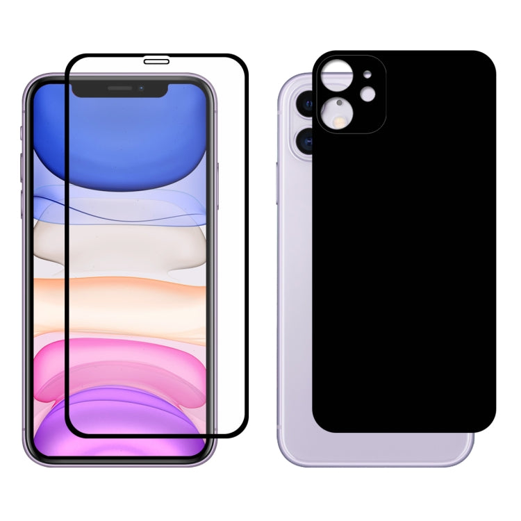 For iPhone 11 ENKAY Hat-prince Full Glue 0.26mm 9H 2.5D Front Tempered Glass Full Coverage Film and Black Film with Camera Lens Protector Function