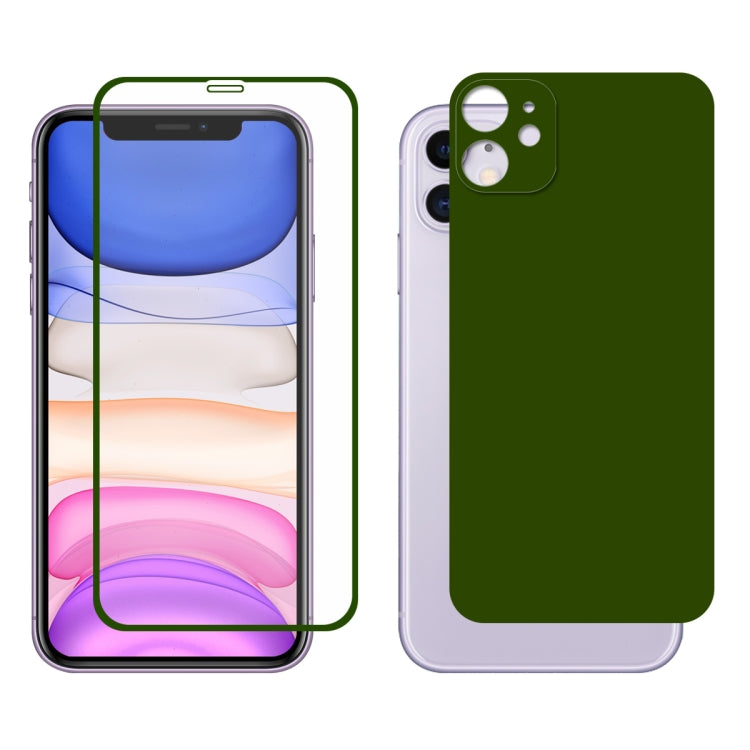 For iPhone 11 ENKAY Hat-prince Full Glue 0.26mm 9H 2.5D Front Tempered Glass Full Coverage Film and Black Film with Camera Lens Protector Function