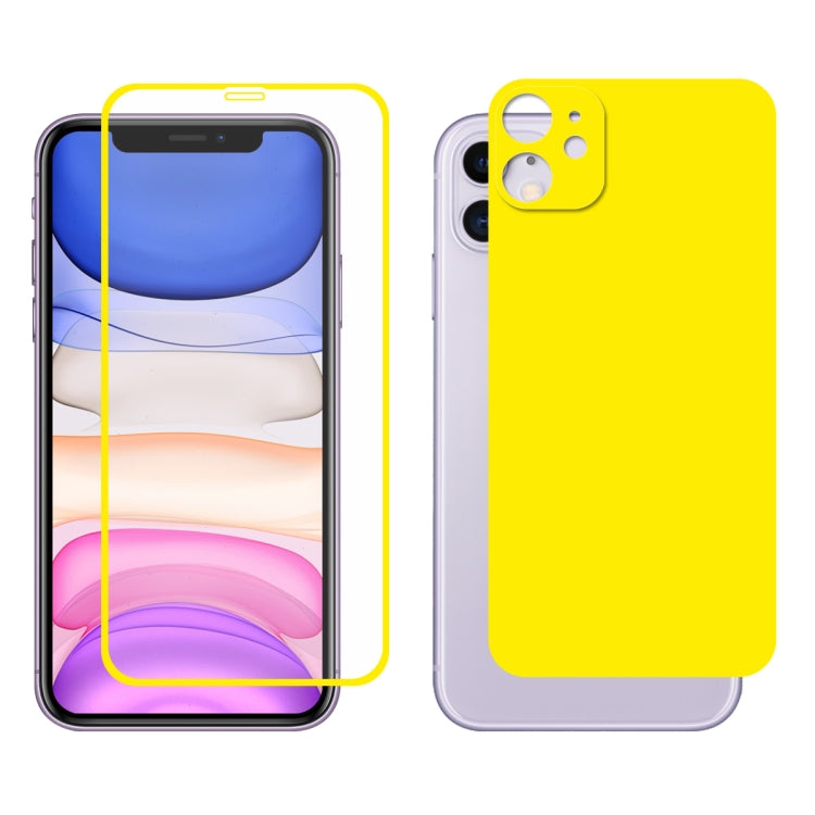 For iPhone 11 ENKAY Hat-prince Full Glue 0.26mm 9H 2.5D Front Tempered Glass Full Coverage Film and Black Film with Camera Lens Protector Function