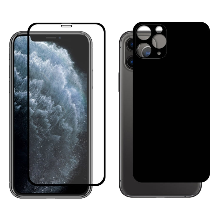 For iPhone 11 Pro ENKAY Hat-prince Full Glue 0.26mm 9H 2.5D Front Tempered Glass Full Coverage Film and Black Film with Camera Lens Protector Function