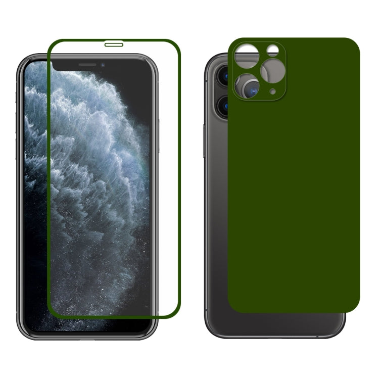 For iPhone 11 Pro Max ENKAY Hat-prince Full Glue 0.26mm 9H 2.5D Front Tempered Glass Full Coverage Film and Black Film with Camera Lens Protector Function