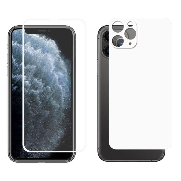 For iPhone 11 Pro Max ENKAY Hat-prince Full Glue 0.26mm 9H 2.5D Front Tempered Glass Full Coverage Film and Black Film with Camera Lens Protector Function