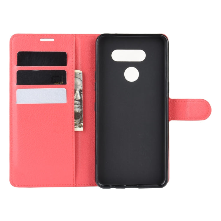 For LG K50S Litchi Texture Horizontal Flip Protective Case with Holder & Card Slots & Wallet