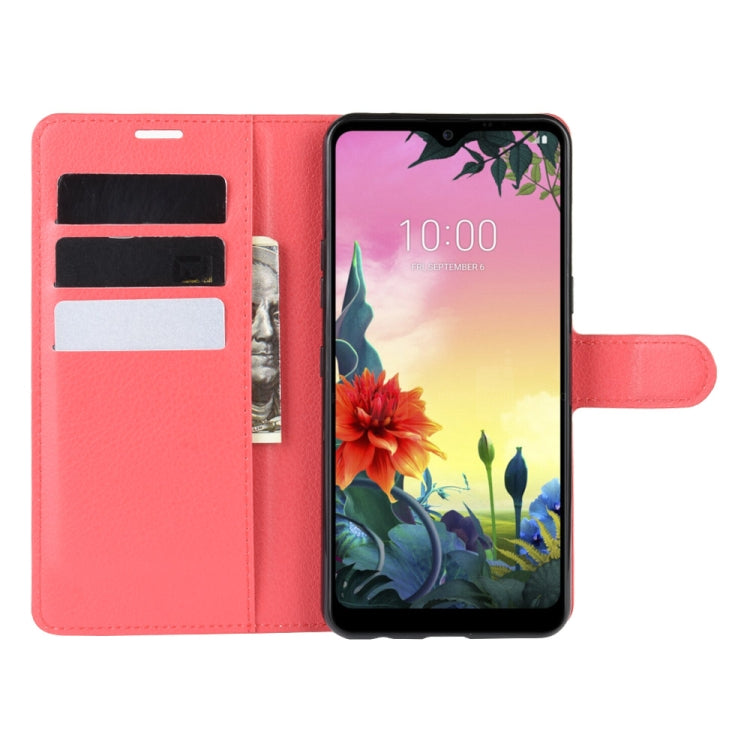 For LG K50S Litchi Texture Horizontal Flip Protective Case with Holder & Card Slots & Wallet