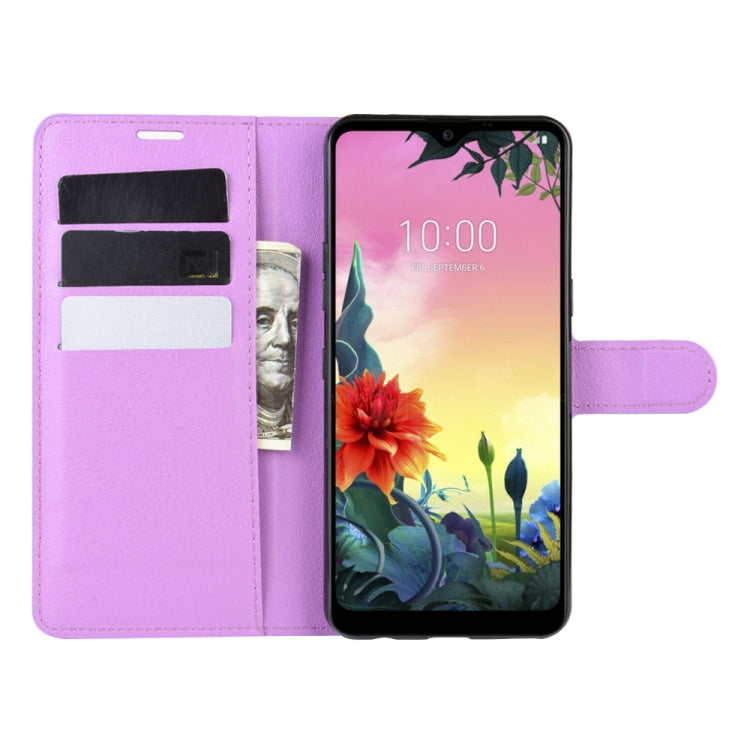 For LG K50S Litchi Texture Horizontal Flip Protective Case with Holder & Card Slots & Wallet