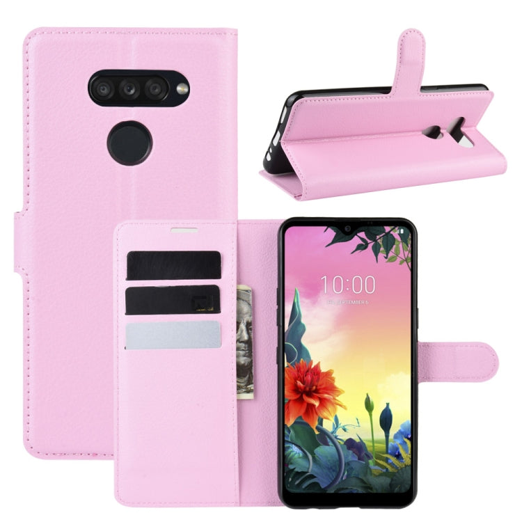 For LG K50S Litchi Texture Horizontal Flip Protective Case with Holder & Card Slots & Wallet