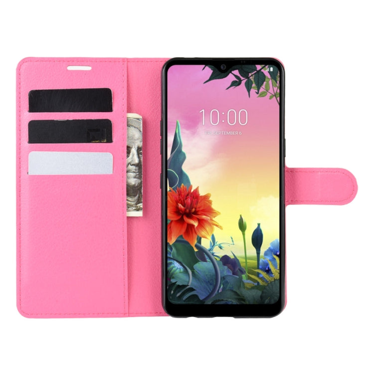 For LG K50S Litchi Texture Horizontal Flip Protective Case with Holder & Card Slots & Wallet