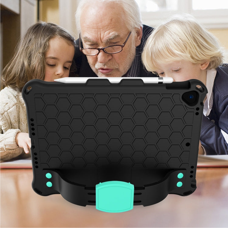 For iPad 10.2 Honeycomb Design EVA + PC Four Corner Shockproof Protective Case with Straps
