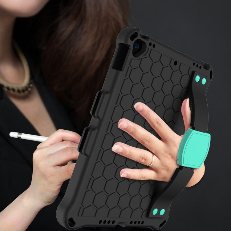 For iPad 10.2 Honeycomb Design EVA + PC Four Corner Shockproof Protective Case with Straps
