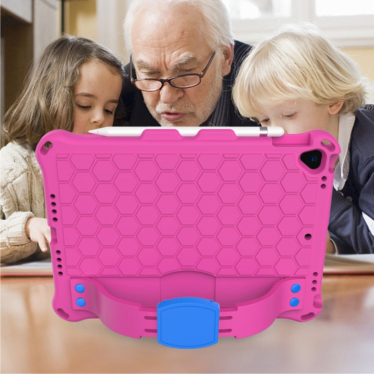 For iPad 10.2 Honeycomb Design EVA + PC Four Corner Shockproof Protective Case with Straps