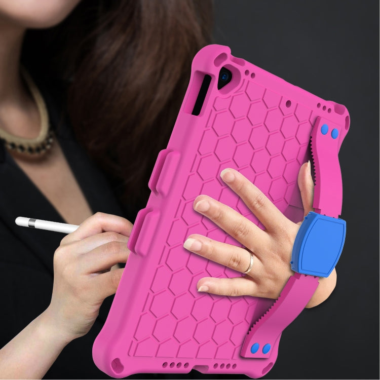 For iPad 10.2 Honeycomb Design EVA + PC Four Corner Shockproof Protective Case with Straps