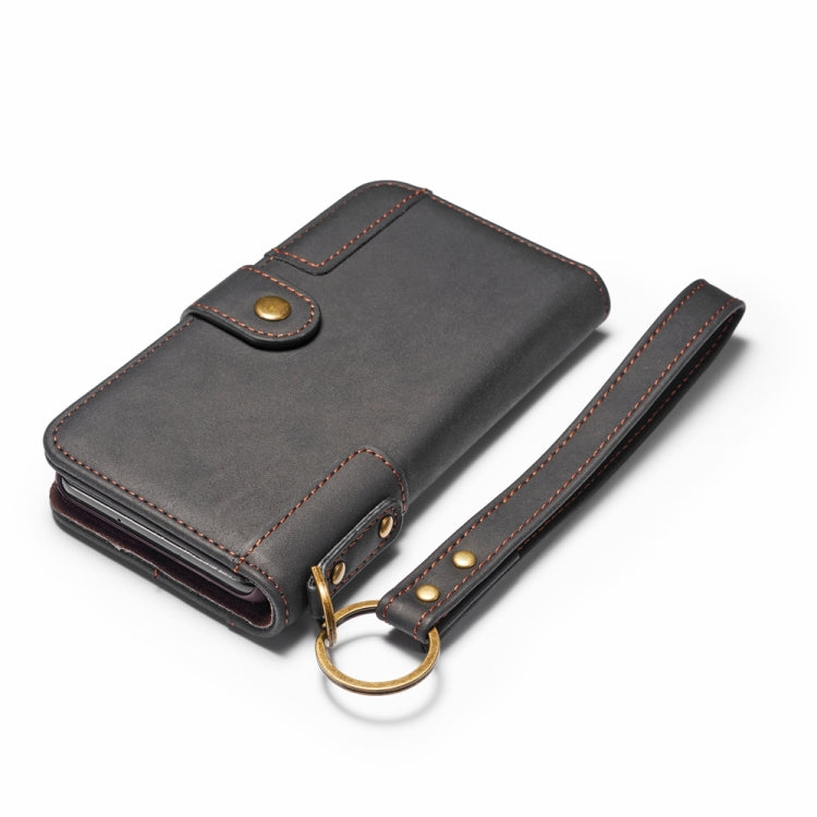 For iPhone 6 Cowhide Texture Horizontal Flip Leather Case with Holder & Card Slots & Wallet & Lanyard