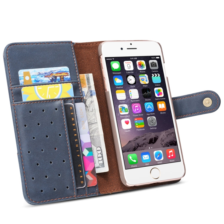 For iPhone 6 Cowhide Texture Horizontal Flip Leather Case with Holder & Card Slots & Wallet & Lanyard