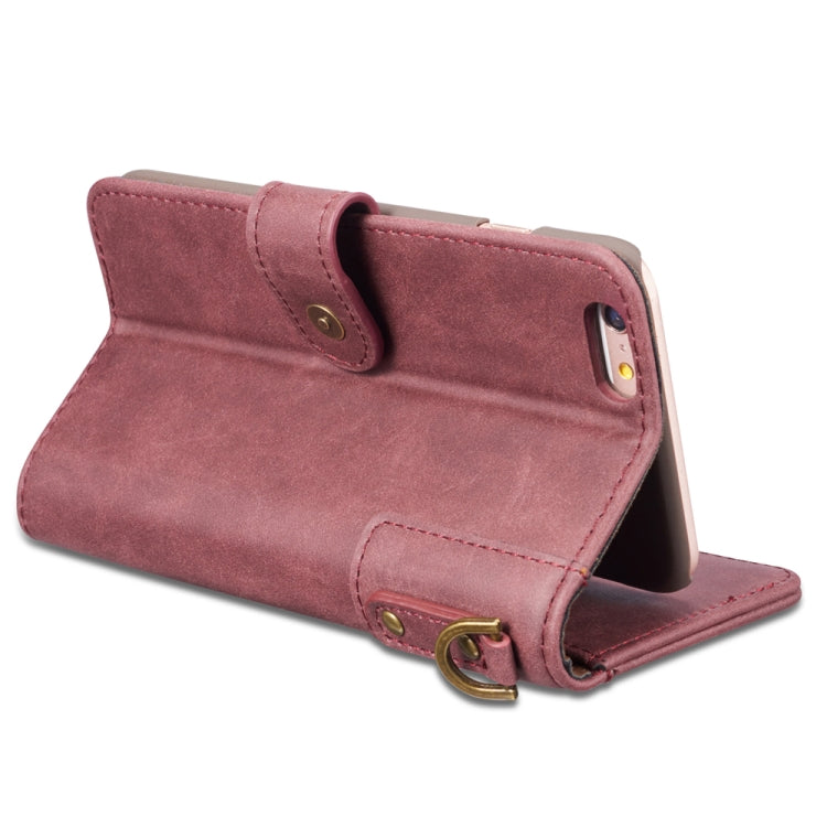 For iPhone 6 Cowhide Texture Horizontal Flip Leather Case with Holder & Card Slots & Wallet & Lanyard