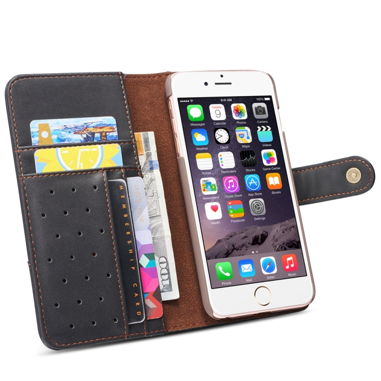 For iPhone 6 Plus Cowhide Texture Horizontal Flip Leather Case with Holder & Card Slots & Wallet & Lanyard