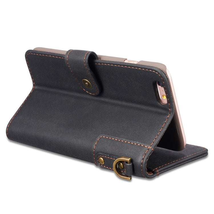 For iPhone 6 Plus Cowhide Texture Horizontal Flip Leather Case with Holder & Card Slots & Wallet & Lanyard