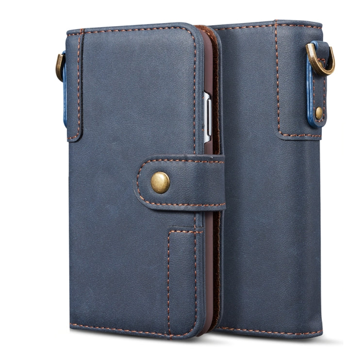 For iPhone 6 Plus Cowhide Texture Horizontal Flip Leather Case with Holder & Card Slots & Wallet & Lanyard