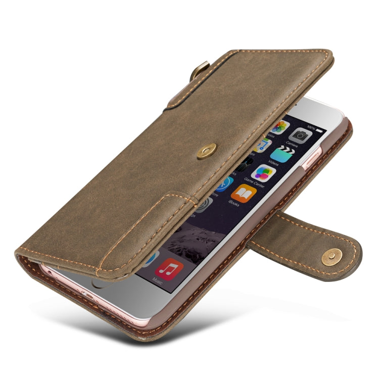 For iPhone 6 Plus Cowhide Texture Horizontal Flip Leather Case with Holder & Card Slots & Wallet & Lanyard
