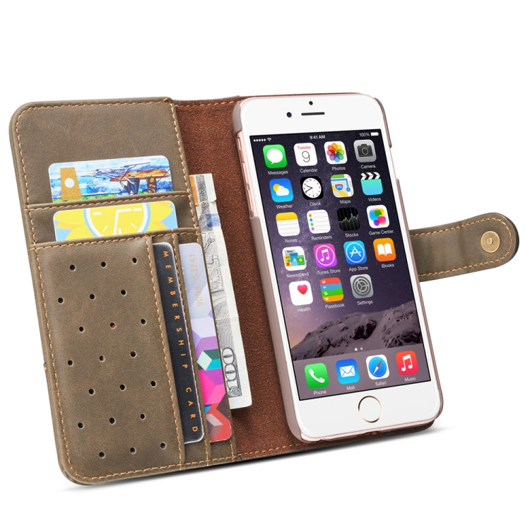 For iPhone 6 Plus Cowhide Texture Horizontal Flip Leather Case with Holder & Card Slots & Wallet & Lanyard
